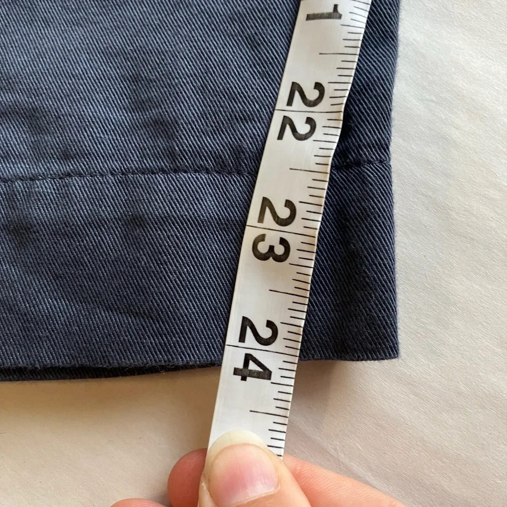 COS Linen Blend Pants Pull On Navy Blue‎ Sz 8 Straight Leg Pockets Beach Casual